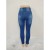 Pantalon Jean Déchiré à Fermeture Éclair Invisible pour Femme | €31.03 | OKKO MODE