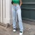 Jean droit bleu clair femme coupe slim haute élasticité | 24,86 $ | OKKO MODE