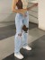 Jean droit micro-élastique pour femme, ample et confortable | 24,87 $ | OKKO MODE