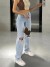 Jean droit micro-élastique pour femme, ample et confortable | 24,87 $ | OKKO MODE