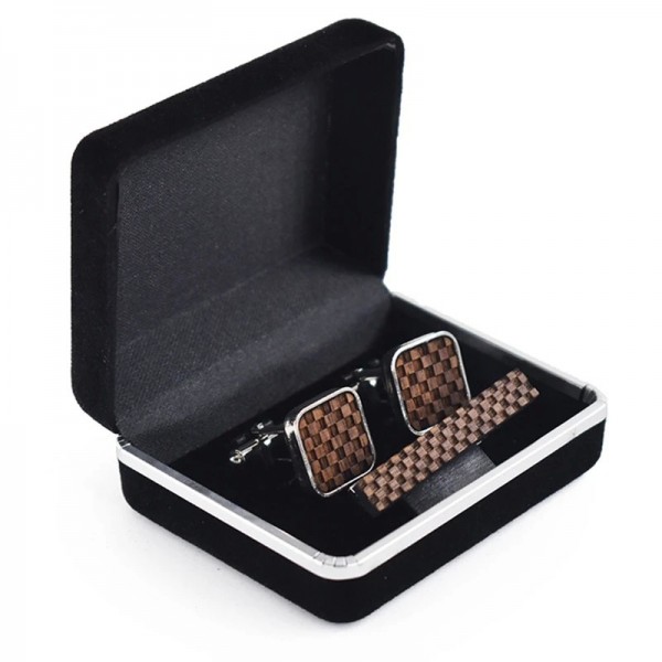 Lèvent de manchette pour hommes, bijoux grille clip barre ensemble
