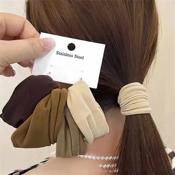 Chouchous en Caoutchouc pour Queue de Cheval - Accessoires Mode Coréenne (4 Ensembles)