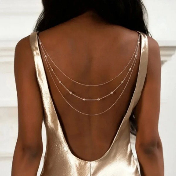 Collier multicouche dos biscuits pour femme