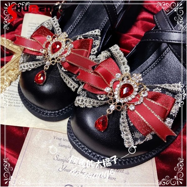 Pince à Cheveux Japonaise pour Fille, PoinPince Rouge Sweet Dark Loli
