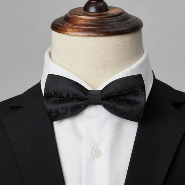 Noeuds papillon noir pour hommes, accessoires de fête de mariage et cadeau d'affaires
