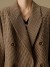 Women's Wool Grid Pattern Casual Coat Brown Winter Large Size Retro | $66.79 | OKKO MODE