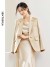 Satin Long Sleeve Women's Blazer, Casual Jacket | $100.15 | OKKO MODE