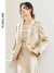 Satin Long Sleeve Women's Blazer, Casual Jacket | $100.15 | OKKO MODE