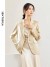 Satin Long Sleeve Women's Blazer, Casual Jacket | $100.15 | OKKO MODE