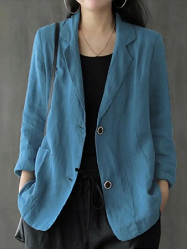 Blazer Élégant à Manches Longues pour Femme, Pardessus Décontracté