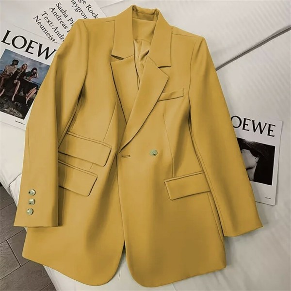 Blazer feminino branco estilo britânico