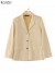 Blazer casual mujer, mangas largas, cuello reverso ante | 20,58 $ | OKKO MODE