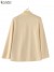 Blazer casual mujer, mangas largas, cuello reverso ante | 20,58 $ | OKKO MODE