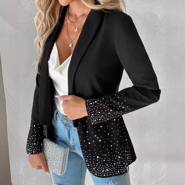 Maßgeschneiderter Blazer mit Keksen für Damen, taillierte Jacke, getränkte Kleidung, Frühling, Herbst.