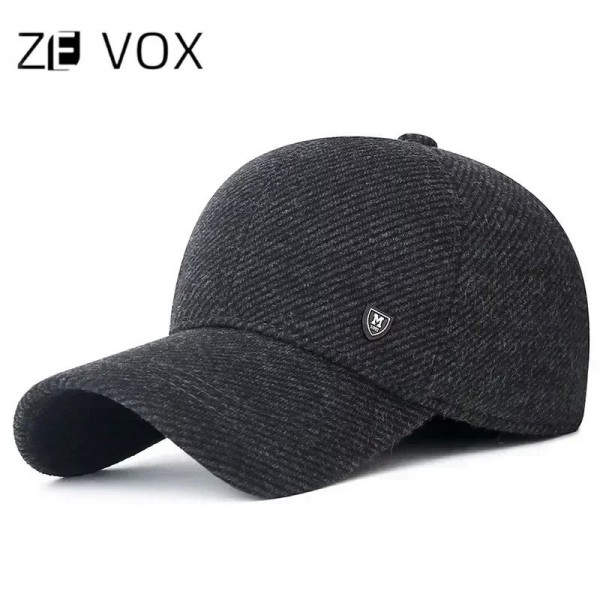 Casquette de baseball à fermeture couverte pour hommes - Chapeau de papa en velours chaud