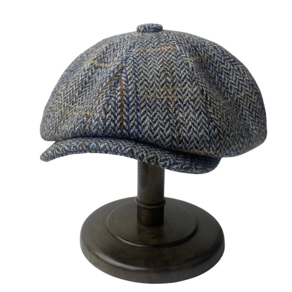 Casquette gavroche tweed laine hommes femmes Hringbone britannique