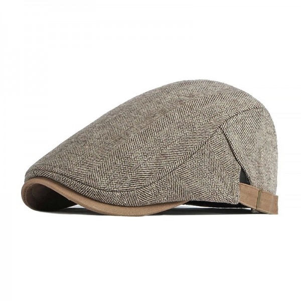 Casquette gavroche rétro tweed pour hommes et femmes