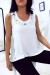 Two-Tone Top with Rhinestone Embellished Neckline and Extended Back. Women's Fashion Piece | €3.15 | OKKO MODE