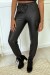 Pantalón cargo negro en cuero sintético | 16,38 $ | OKKO MODE