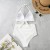 Maillot de bain push up pour femmes, couleur unie, taille haute, rouge, blanc, rose, vêtements de plage, d'été, 2024 | 10,88 $ | OKKO MODE