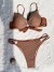 Biquíni push up de café treliça - Conjunto duas peças 2024 - Mulheres sexy. | 16,57 $ | OKKO MODE