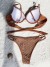 Biquíni push up de café treliça - Conjunto duas peças 2024 - Mulheres sexy. | 16,57 $ | OKKO MODE