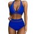 Maillot de bain rouge col licou femmes, bikini push up taille haute | 11,97 $ | OKKO MODE