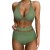 Maillot de bain rouge col licou femmes, bikini push up taille haute | 11,97 $ | OKKO MODE