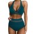 Maillot de bain rouge col licou femmes, bikini push up taille haute | 11,97 $ | OKKO MODE