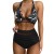 Maillot de bain rouge col licou femmes, bikini push up taille haute | 11,97 $ | OKKO MODE
