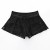 Solid Black Mesh Bikini with Wide Leg Shorts - High Waist Two Piece | $6.50 | OKKO MODE