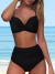 Maillot de bain léopard 2 pièces plissé OIINAA - Collection 2024 | 17,29 $ | OKKO MODE