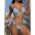 Cowcyy-Bikini de natation dos nu pour femme, maillot de bain sexy, ensemble deux pièces, vêtements de plage d'été, paillettes, b | 24,37 $ | OKKO MODE