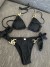 Cowcyy-Bikini de natation dos nu pour femme, maillot de bain sexy, ensemble deux pièces, vêtements de plage d'été, paillettes, b | 24,37 $ | OKKO MODE