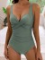 Ruched One-Piece Swimsuit - Stylish Beachwear for Women | $11.94 | OKKO MODE