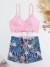 Tropical Print High Waist Swimsuit Set for Summer Beachwear | €7.94 | OKKO MODE