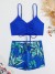 Tropical Print High Waist Swimsuit Set for Summer Beachwear | €7.94 | OKKO MODE