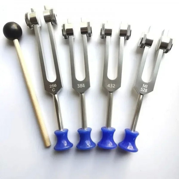 Ensemble de diapason lesté en aluminium, 256Hz, 384Hz, 432Hz, 528Hz, diapason de guérison, ensemble de diapason Chakra, tingPerS