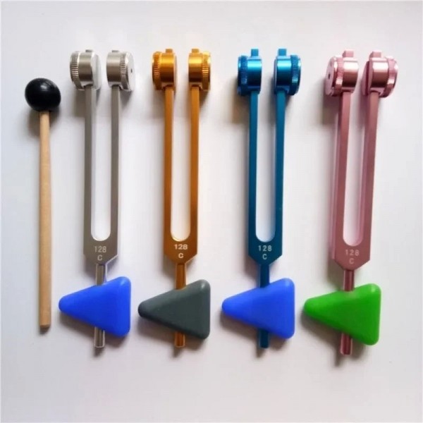 Diapason médical coloré en alliage d'aluminium, diapason thérapeutique, ChaJews as Musical tingPerSCH, 128Hz
