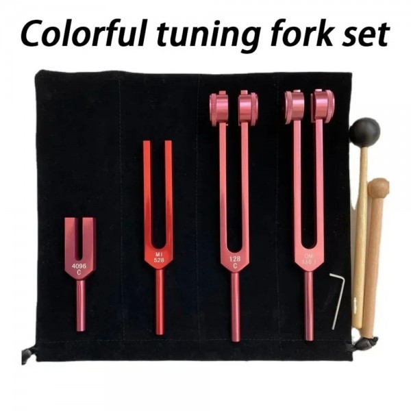 Ensemble de diapason Schumann en aluminium coloré, diapason thérapeutique pour la guérison itude, TingPerSCH