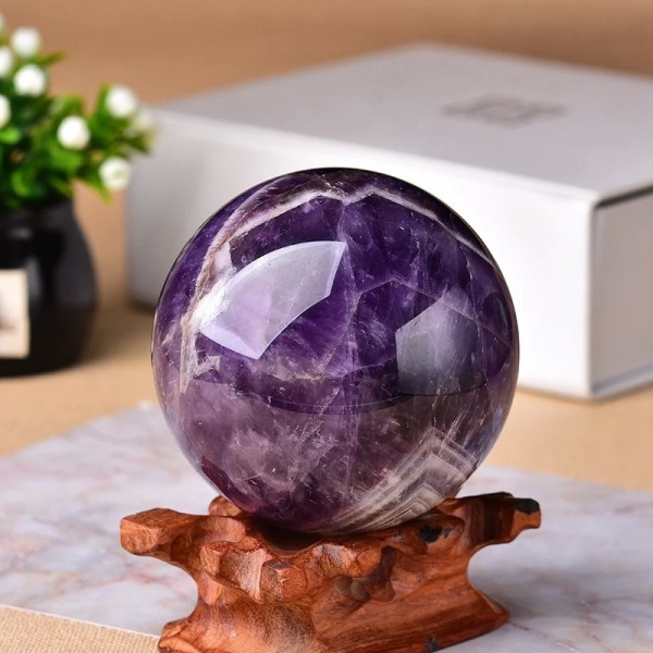 Boule de massage Reiki en pierre naturelle polie, 1 pièce, globe, guérison, décoration de la maison, cadeaux exquis, cadeau souv