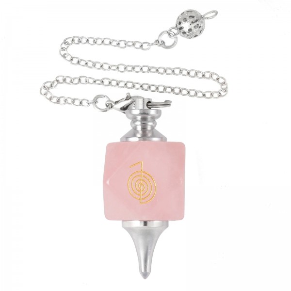 Pendule en Pierre de Clip à Facettes, Motif en Spirale, pour Radiesthésie, Électricité, Reiki, Guérison, Pierres Précieuses, Pen