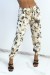 Pantalón beige estampado tropical - Talla única | 6,69 $ | OKKO MODE