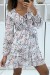 Robe patineuse fluide à fleurs rose | 9,10 $ | OKKO MODE