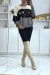Beige Sequin Pattern Tricolor Fluid Pullover | $10.92 | OKKO MODE