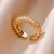 "Green Geometric Luxury Women's Ring - Small Stainless Steel, Round Cut Gems, Wedding Jewelry & Christmas Gift - Free Shipping" | $2.92 | OKKO MODE