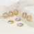 Bagues en forme de goutte d'eau pour femmes, lot de 8 pièces, vintage, géométrique, réglable, ouvert, accessoires pour couples | 2,92 $ | OKKO MODE