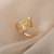 "Vintage Hollow Flower Stainless Steel Gold Wedding Rings for Couples" | $1.94 | OKKO MODE