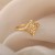 "Vintage Hollow Flower Stainless Steel Gold Wedding Rings for Couples" | $1.94 | OKKO MODE