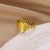 Bague coeur romantique en acier inoxydable - Bijoux mariage | 1,94 $ | OKKO MODE